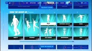 Purchasing The Last Forever & Rollie Emotes On The Fortnite Item Shop On The Fortnite Lobby!!!!!!!