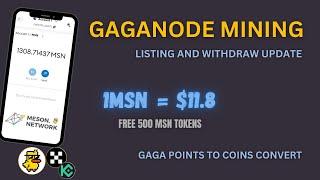 GagaNode Mining Airdrop New Update | Meson Network Coin Price Live | Gaga Node Airdrop Withdraw Live