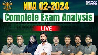 NDA 02-2024 Exam Live Analysis | NDA Exam Paper Discussion | NDA 2 Exam Solution 2024 | KGS Defence