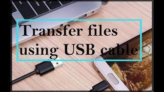 Transfer files from phone to laptop using USB cable.