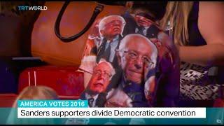 US elections 2016: Sanders supporters divide Democratic convention, Jon Brain reports