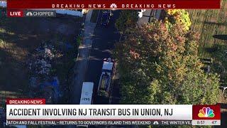 Injuries reported in NJ Transit bus crash in Union, NJ | NBC New York