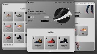 Responsive Sneakers Ecommerce Landing page Design Using HTML CSS & JavaScript