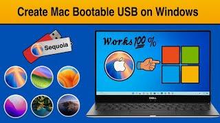 How to Create Mac (macOS) Bootable USB Drive on Windows PC |   2024 New Method    | Works 100%