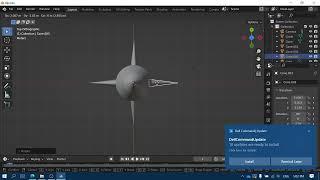 Making a rocket in Blender.