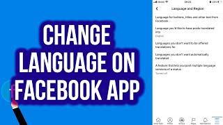 How to Change Language on Facebook App (New) Change fb language to English