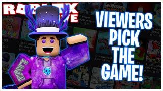 Viewers Pick The Games! | ROBLOX Live Stream | SlimeTB