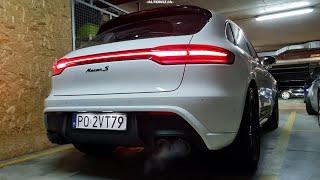 Porsche Macan S 2.9 V6 380 sound, exhaust sound, cold start, revs, launch control, interior sound