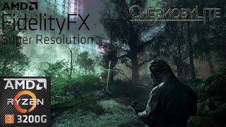 Chernobylite AMD FidelityFX Super Resolution on Ryzen 3 3200g Vega 8