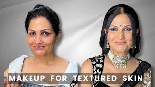 Textured & dry skin makeup | halo eye makeup | flawless makeup for aging skin