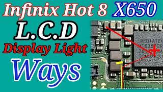 Infinix #hot 8 x650 L C D Display Light Ways Lcd #backlight Samart phone x650 Gull Repairing Zone