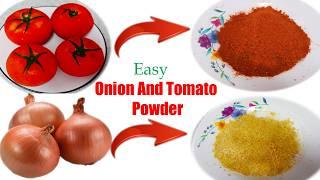 How To Make Tomato  And Onion Powder In Air Fryer | Homemade Tomato And Onion Powder