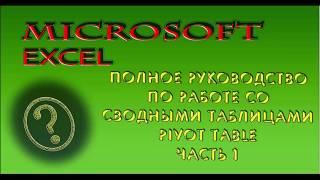 Microsoft Excel Полное руководство по работе со Сводными таблицами Pivot Table Часть 1