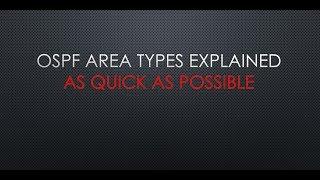 OSPF Area Types Overview