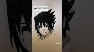 Sasuke looks like sad Pepe  #anime #naruto #sasuke #memes