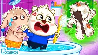 Bearee Protects His Friends From Fleas | Let's Take a Bath!  Bath Time for Kids | Bearee Kids Show