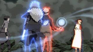 Obito was unnable to repel combined attack of Naruto's Sage Art and Tobirama's Flying Raijin Eng Dub