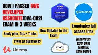 How I passed AWS Certified Developer Associate(DVA-C02) Exam in 3 Weeks | #aws #awscertification