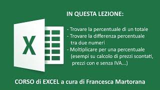 EXCEL tutorial 6B: Calcolare le percentuali in Excel