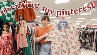 Come Thrift With Me : Thrifting My Pinterest *SPRING* Wardrobe 2022 + Try On