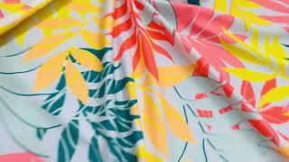 Hawaiian floral Print Nylon Lycra Spandex fabric four way Stretch by Yard for swimwear