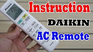 Daikin AC Remote Control Instructions