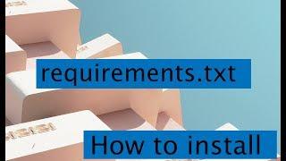 How to install requirements.txt from Terminal