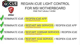 When iCUE Stops Controlling MSI MOBO RGB Lights: 4 Fix Options