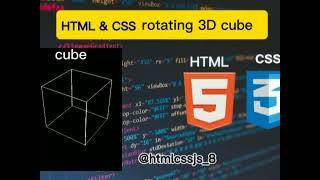 html and css rotating 3D cube