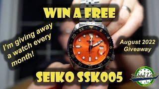 WIN A FREE SEIKO SSK005 - SEIKO 5 GMT from Bobby Legs  - must SUBSCRIBE - August SUBSCRIBER Giveaway