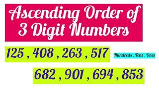 How To Teach Ascending Order of 3 Digit Numbers || Maths for Class 2 ||