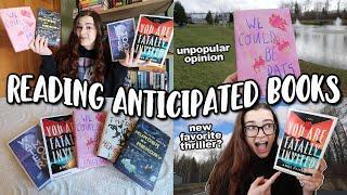 reading anticipated NEW books ️‍ || first week at the house, reorganizing books [reading vlog]