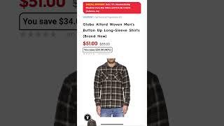 Motorhelmets Store Sale Globe Alford Woven Men's Button Up Long-Sleeve Shirts #shorts #youtubeshorts