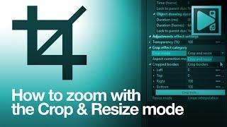 How to zoom in on a video using VSDC advanced cropping effect