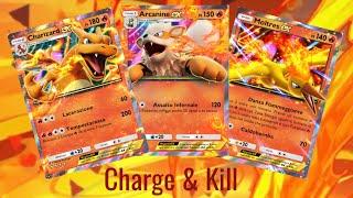 Charizard-ex Arcanine-ex Moltres-ex Deck  How it works Come funziona PokémonTCGP #pokemontcgpocket