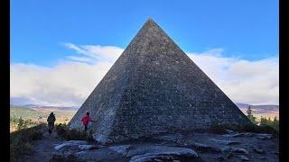 Pyramid in Scottish Mountains ! Queen's - Royal Balmoral: Prince Albert's Memorial & The Cairns.