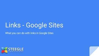 New Google Sites - Links