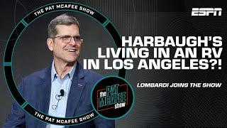 Lombardi talks about Harbaugh living in an RV, the hip-drop tackle ban & more! | The Pat McAfee Show
