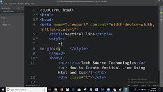 How to Create Vertical line Using Html and Css   Vertical line in html