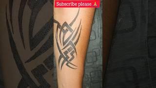 How to make tribal tattoo at home #shorts #art #tattoos #trending #viral #tattoos