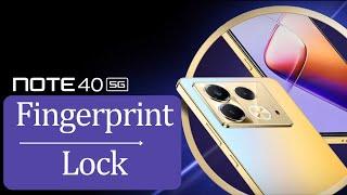 How to set fingerprint lock in infinix note 40 5g / note 40 display fingerprint lock kaise set kare