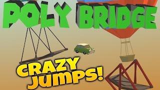 Poly Bridge Gameplay - Crazy Swing Jumps! (Let's Play Poly Bridge)