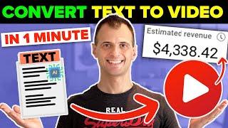 How to Convert Text to Video Using AI in 1 Minute!