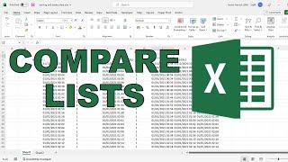How to compare two lists to find missing values in excel