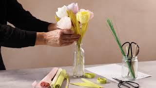 Make tulips and daffodils from crepe paper - Inspiration