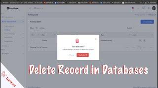 Delete record in databases HR Management | Laravel 11