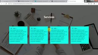 How to make a services box webpage with HTML, CSS and Bootstrap