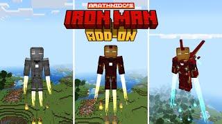 Iron Man ADDON (2024) - Flight Test | Minecraft Bedrock 1.20