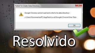 Como resolver erro cannot read and write to its data directory Google Chrome