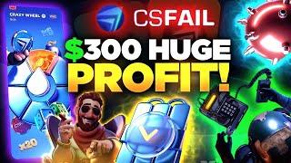 $300 HUGE PROFIT ON CSFAIL ?! | CSFAIL PROMO CODE 2024 | CS.FAIL | cs.fail